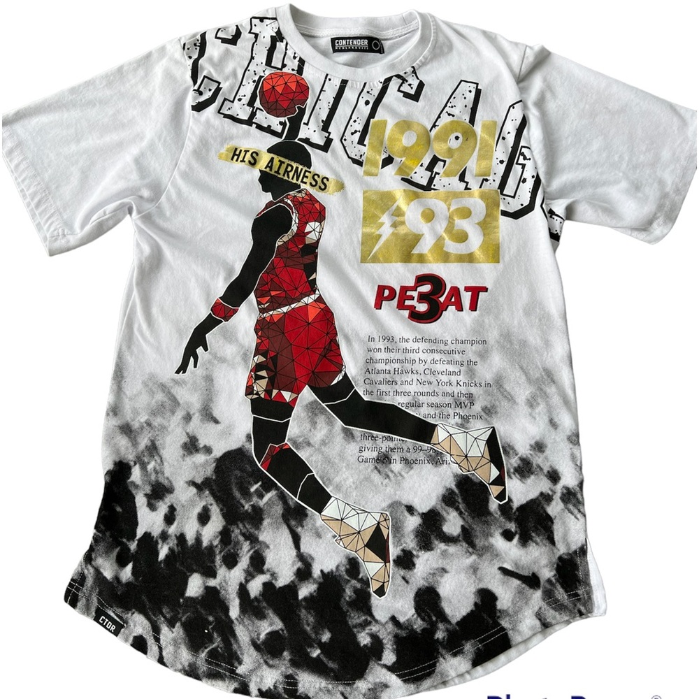 Vintage ~Contender Chicago bulls Jordan 3 Peat Shirt